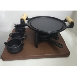 CJ FOGAREIRO C/MOLHEIRAS SUPORTE MADEIRA 1248