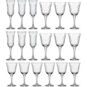 JOGO TAÇAS LIRIO 18PCS NADIR