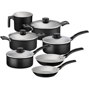 JG PANELA ALUM TURIM 20297/061 7PCS PRETO TRAMONTINA