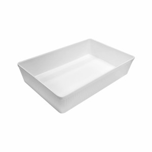 TRAVESSA RETANGULAR 40071PR ESTRIADA 20,3X13,4 800ML BESTFER