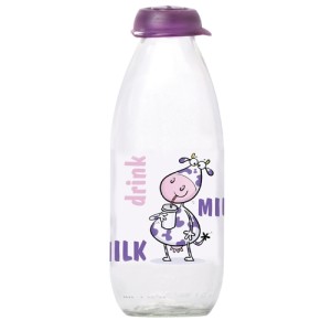 GARRAFA LEITE VIDRO 1L 18647 LILAS FULL-FIT
