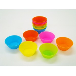 FORMA CUPCAKE SILICONE C/12 SLE0101 COCINA MIX